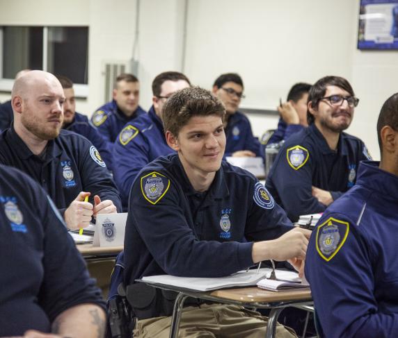 A class of officers in Police Academy