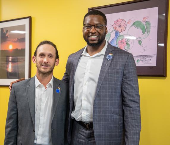 Executive Director of Jewish Federation of Central MA Steven Schimmel and Executive Director of DEI Kevin Lovaincy
