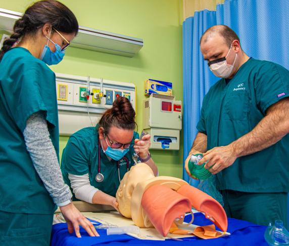 Students in QCC's Respiratory Care Program