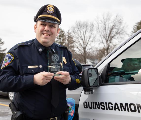 Deputy Chief Steve DiGiovanni with his new credential.