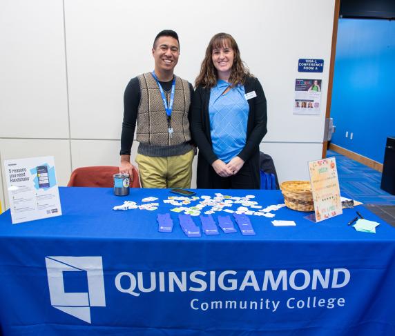 Career & Transfer Services Counselor Oscar Chavez and Coordinator, Career Services & Credit for Prior Learning Nichole Wheeler