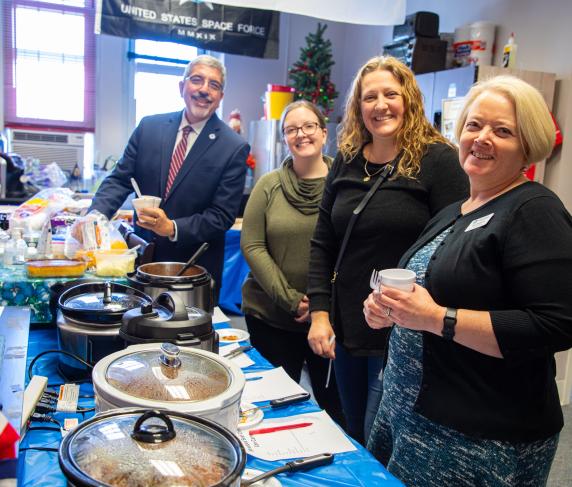 From left: Dr. Luis Pedraja, Taylor Rohena, Kristin Brown and Terri Rodriguez