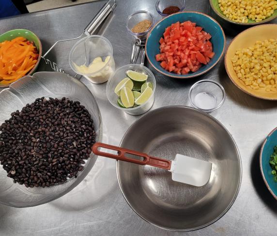 Fresh ingredients at the Cooking for Wyvern Wellness event