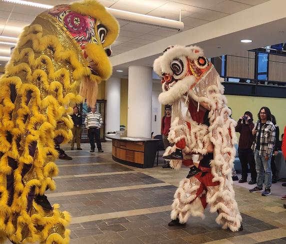 Members of Eternals Lion Dance must work together to keep movements synchronized during performances.