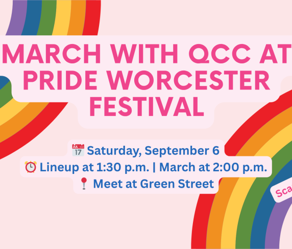 QCC is marching in the Pride Worcester Festival on September 6.