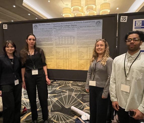 (From left) Paige Turcotte, Maria Snell, Sarah Young, and Meghav Patel at the Eastern Psychological Association 