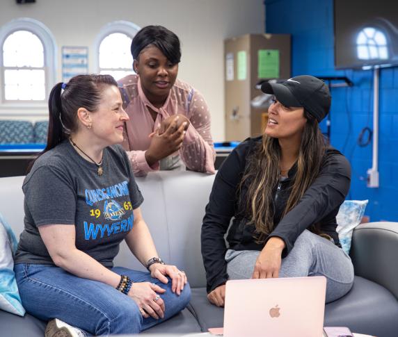 A group of women in the Fuller Student Center