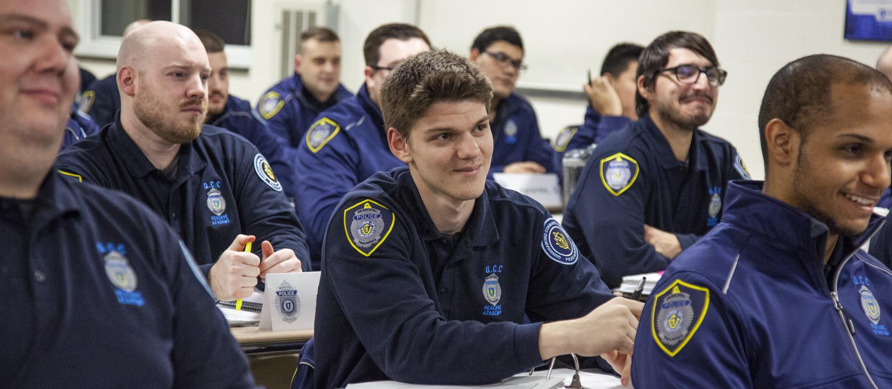 A class of officers in Police Academy