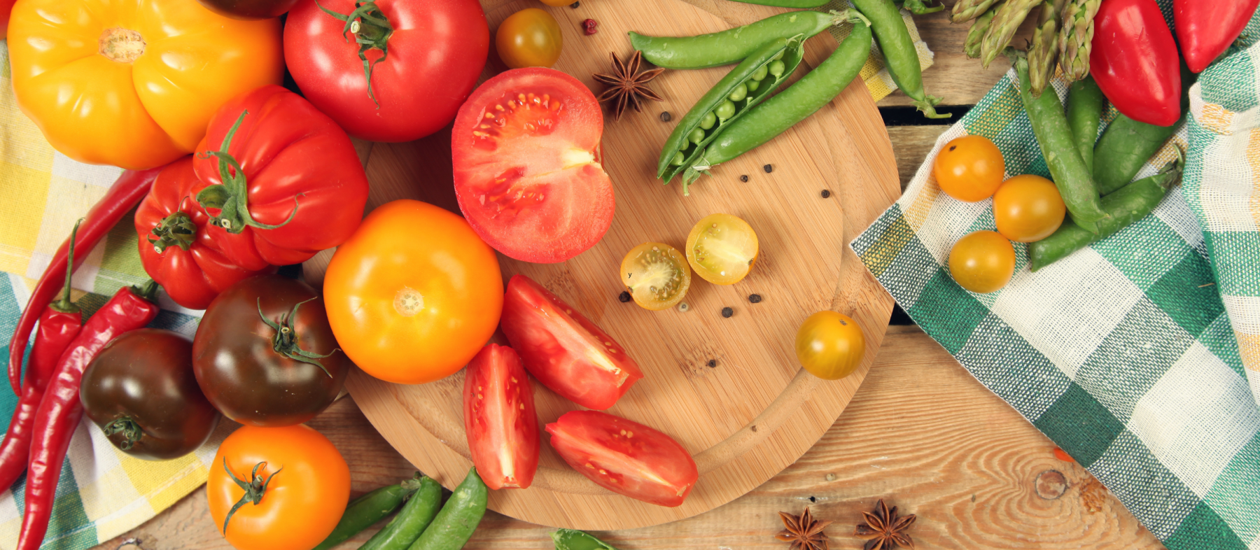 A collection of vegetables on a table