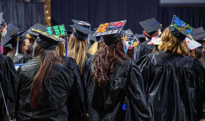 Graduates at QCC's 2022 commencement ceremony. Graduates at QCC's 2022 commencement ceremony.
