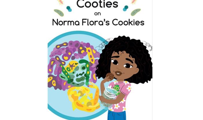 The cover of Professor of Biology Opeyemi Odewale's new children's book "Cooties on Norma Flora's Cookies" The cover of Professor of Biology Opeyemi Odewale's new children's book "Cooties on Norma Flora's Cookies"