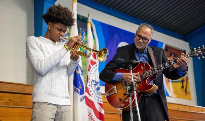 Noah Allen and David Allen performing at the MLK Breakfast Noah Allen and David Allen performing at the MLK Breakfast