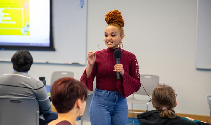 Natalie Cook, facilitator for the Movies for Mental Health workshop