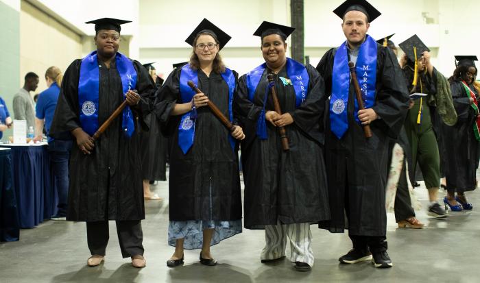 Student marshals at QCC's 2024 commencement ceremony Student marshals at QCC's 2024 commencement ceremony