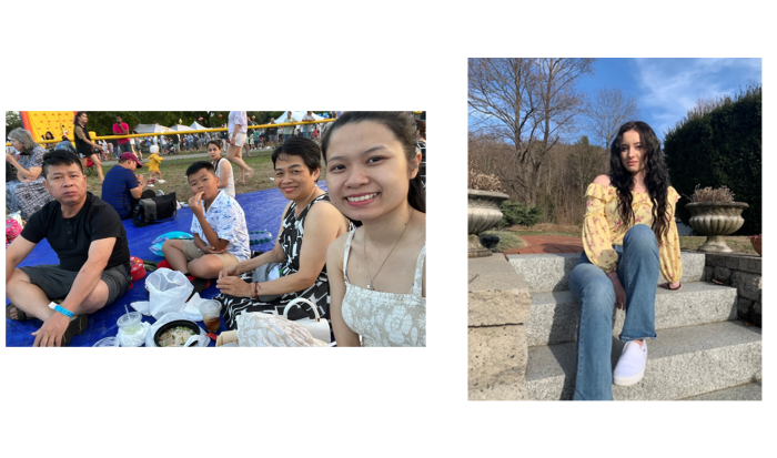 (from left) Quynh Doan (far right) with her family and Kristen Robillard (from left) Quynh Doan (far right) with her family and Kristen Robillard