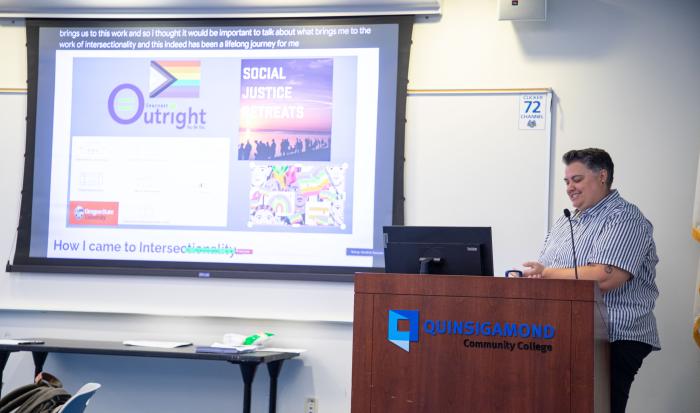 Dr. NTG presenting at "Centering Intersectionality: An Imperative for Higher Education." Dr. NTG presenting at "Centering Intersectionality: An Imperative for Higher Education."