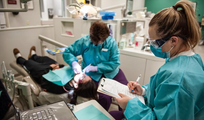 QCC's Dental Hygiene Clinic offers free or discounted dental care. QCC's Dental Hygiene Clinic offers free or discounted dental care.