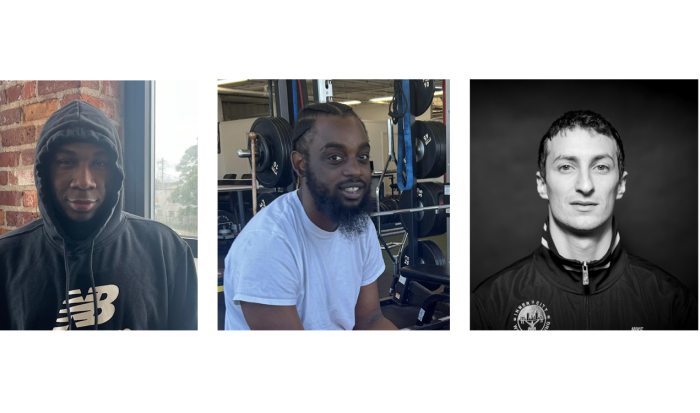 (from left) Daiquan Rice, Tiyreek MacFee and Jon Feinman of Inner City Weightlifting (from left) Daiquan Rice, Tiyreek MacFee and Jon Feinman of Inner City Weightlifting