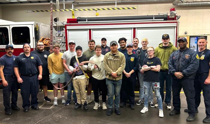 Fire Science Students at Worcester Fire Station Fire Science Students at Worcester Fire Station