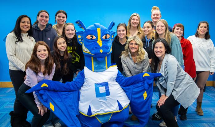 The Wyvern made a special appearance on campus for the first days of the Spring semester The Wyvern made a special appearance on campus for the first days of the Spring semester