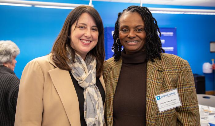 Senator Robyn Kennedy (left) and Vice President of Strategic Enrollment and Student Engagement Michelle Tufau Afriyie Senator Robyn Kennedy (left) and Vice President of Strategic Enrollment and Student Engagement Michelle Tufau Afriyie