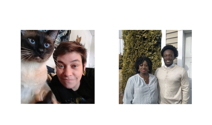 Danielle Weaver (left) with Enoki and Derrick Oppong (right) with his mother Danielle Weaver (left) with Enoki and Derrick Oppong (right) with his mother