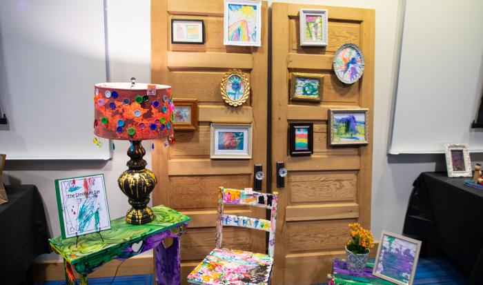 A creative display at the Children's School Art Show. A creative display at the Children's School Art Show.