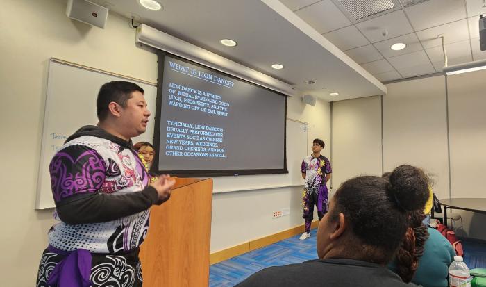 Hai Nguyen of Eternals Lion Dance explained the history and cultural significance of lion dancing.