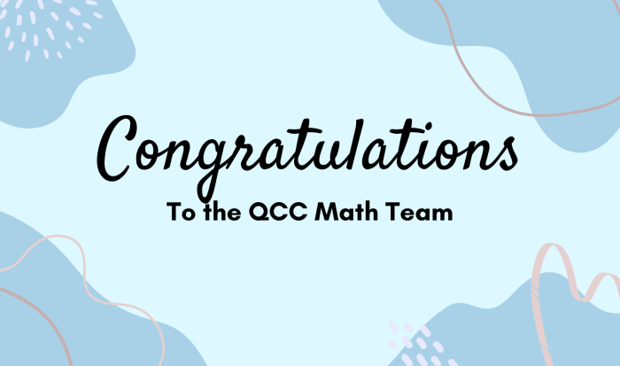 QCC's Math Team scores double victory QCC's Math Team scores double victory