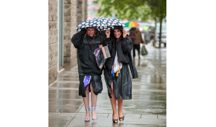 Rain didn't stop the smiles for these graduates!