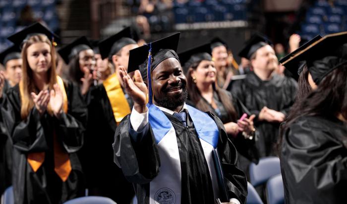 Commencement is the time to enjoy the results of hard work and perseverance.