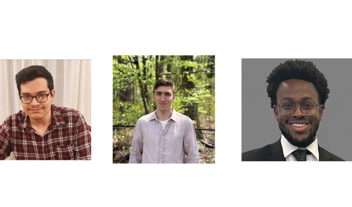 (From left) Harith Al Hamadani, Jonathan Budnick and Joshua Geneus (From left) Harith Al Hamadani, Jonathan Budnick and Joshua Geneus