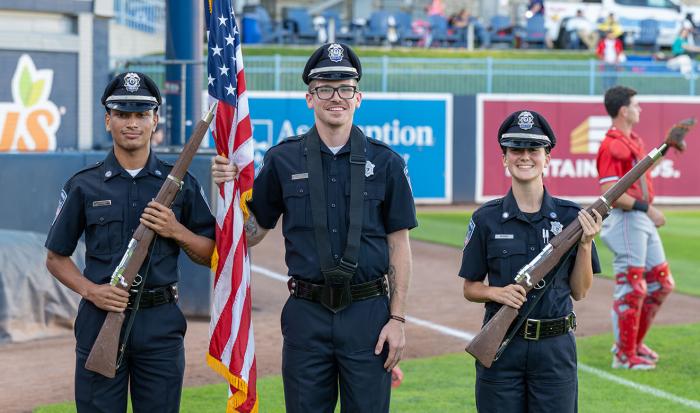 QCC Campus Police Officers at the WooSox College Night on September 18. QCC Campus Police Officers at the WooSox College Night on September 18.