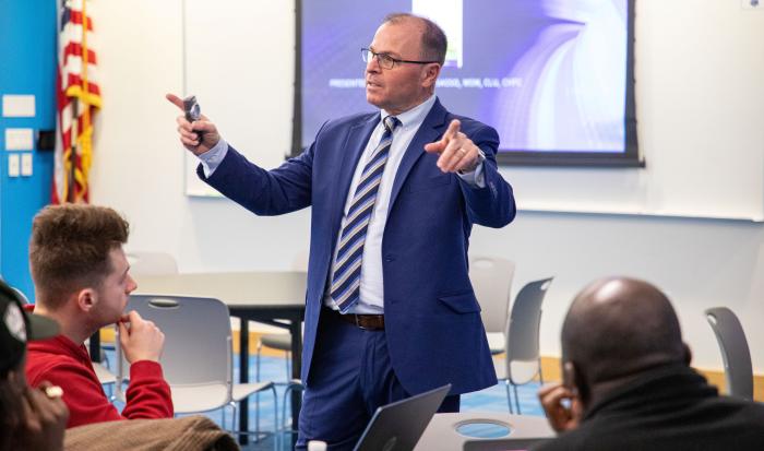 Adjunct Professor Dr. Larry Sasso at the Alumni & Friends Learning Series