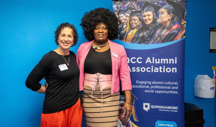 President of the Alumni Association Jessica Favreau and Asst. Director of Alumni, Donor & Foundation Engagement Suzanne Graham Anderson