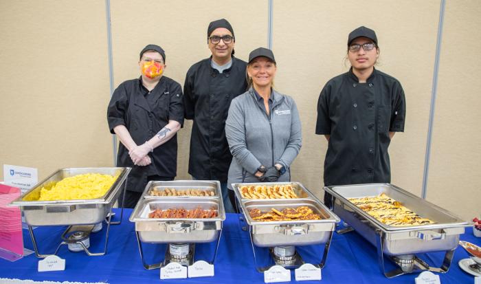 Hospitality students created and served an outstanding meal at the cooperative education breakfast.