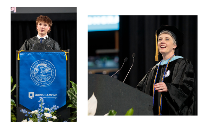 SGA President Ryan Heath and Faculty Senate President Jen Arner Welsh