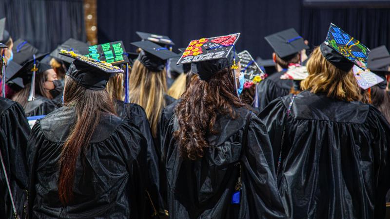 Graduates at QCC's 2022 commencement ceremony.
