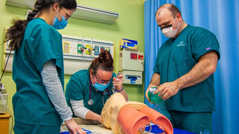 Students in QCC's Respiratory Care Program