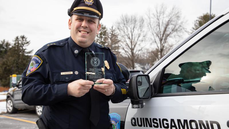Deputy Chief Steve DiGiovanni with his new credential.