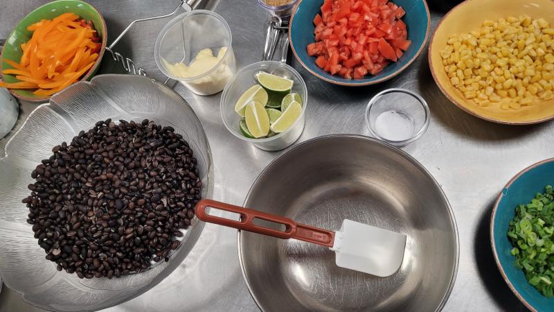 Fresh ingredients at the Cooking for Wyvern Wellness event