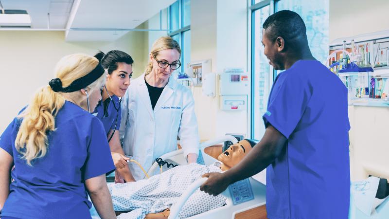 Students at QCC's Healthcare and Workforce Development Center