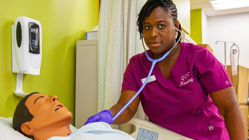 QCC's Practical Nursing program students had a 95% pass rate on the NCLEX exam.