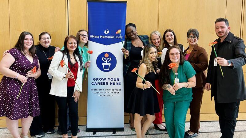 Graduates of the first Medical Assistant Apprenticeship program from Quinsigamond Community College and UMass Memorial Health.