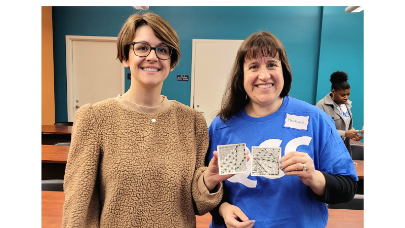 Health Consultant Mackensey Snyder (left) and Director of Health and Wellness Heather Lukas