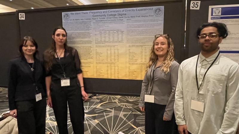 (From left) Paige Turcotte, Maria Snell, Sarah Young, and Meghav Patel at the Eastern Psychological Association 