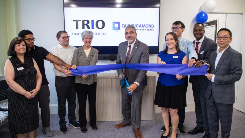 The TRIO Student Support Services ribbon-cutting ceremony at QCC.
