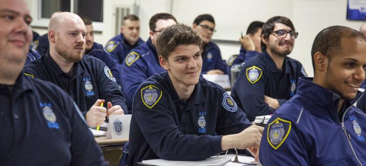 A class of officers in Police Academy