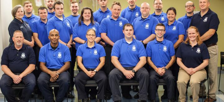 A group shot of a class of EMTS